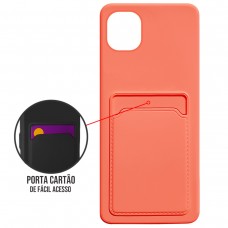 Capa para Motorola Moto Edge 20 Lite - Emborrachada Case Card Salmão